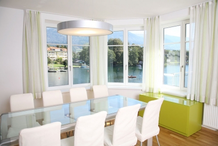 Seevilla Cattina – Essbereich im Appartement Wasserlilie – Appartements am Millstätter See – Urlaub in Kärnten am See