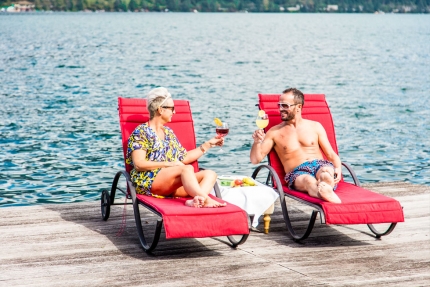 Badesteg der Seevilla Leitner – Urlaub im Ferienhaus – Ferienhaus am See  – Urlaub in Kärnten am See