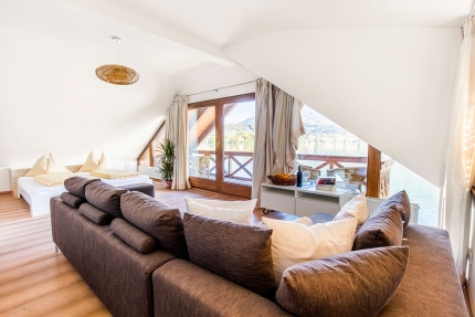 Panorama-Schlafzimmer – Seevilla Leitner – Urlaub im Ferienhaus – Ferienhaus am See – Urlaub in Kärnten am See