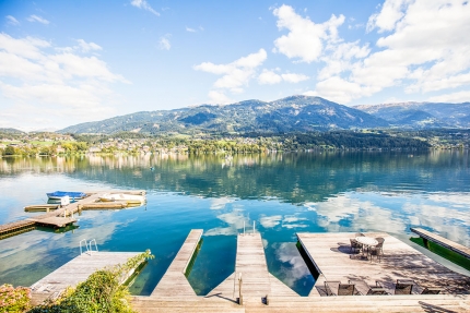 Hauseigene Bootsanlegestelle – Urlaub im Ferienhaus – Ferienhaus am See – Seevilla Leitner – Urlaub in Kärnten am See