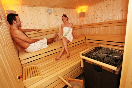 Sauna im Sporthotel ROYAL X am Millstätter See – Urlaub im Ferienhaus – Ferienhaus am See – Seevilla Leitner – Urlaub in Kärnten am See